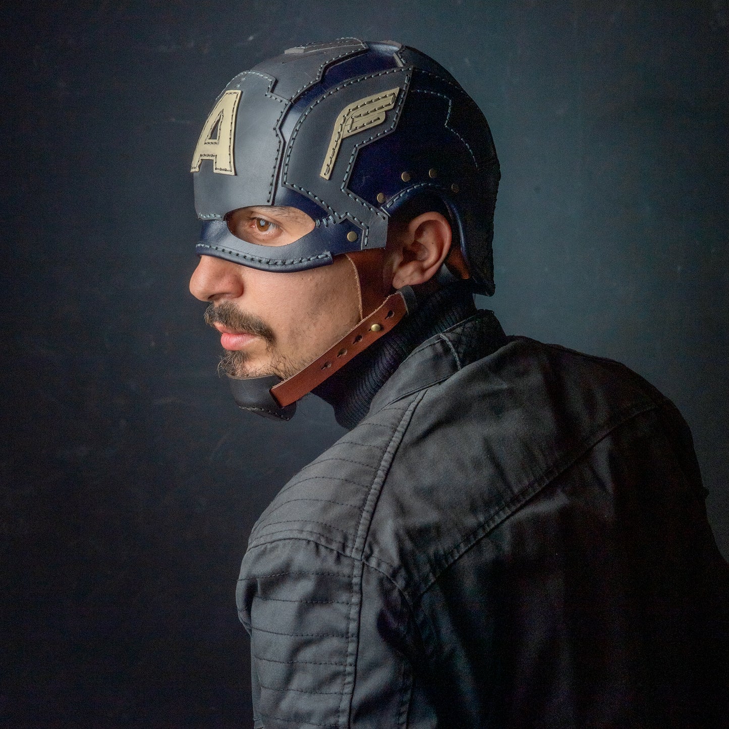 Captain America - Kaptan Amerika Maskesi , Gerçek Deri Kostüm