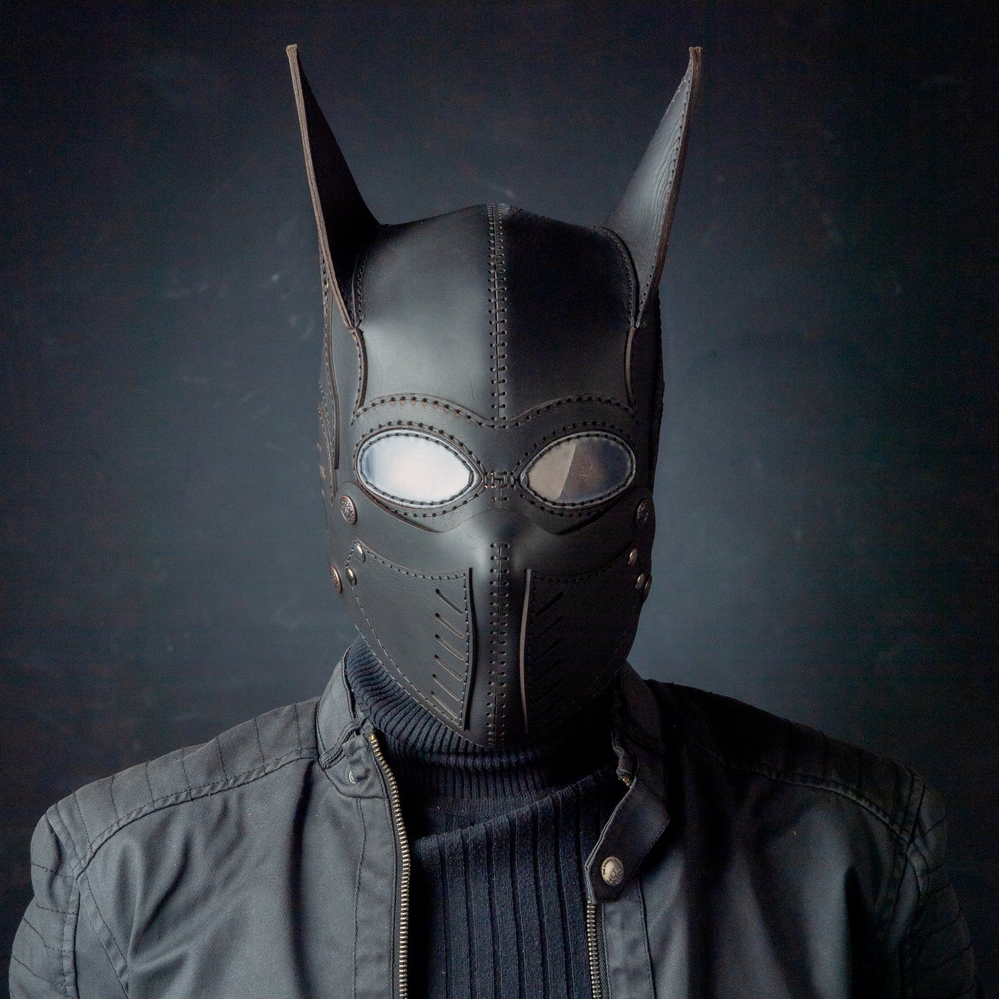 Batman Mask - Giyilebilir Gerçek Deri Kostüm