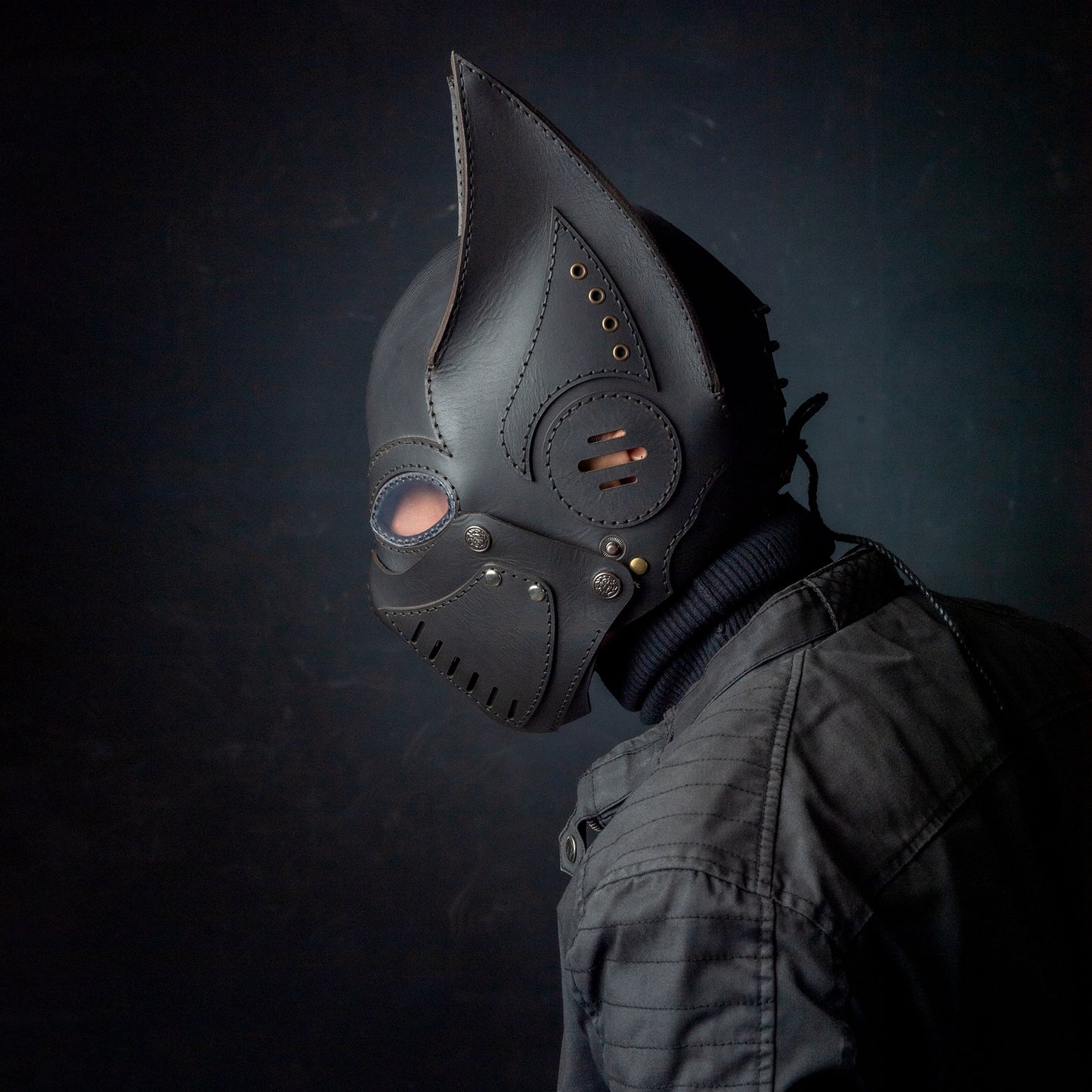 Batman Mask - Giyilebilir Gerçek Deri Kostüm