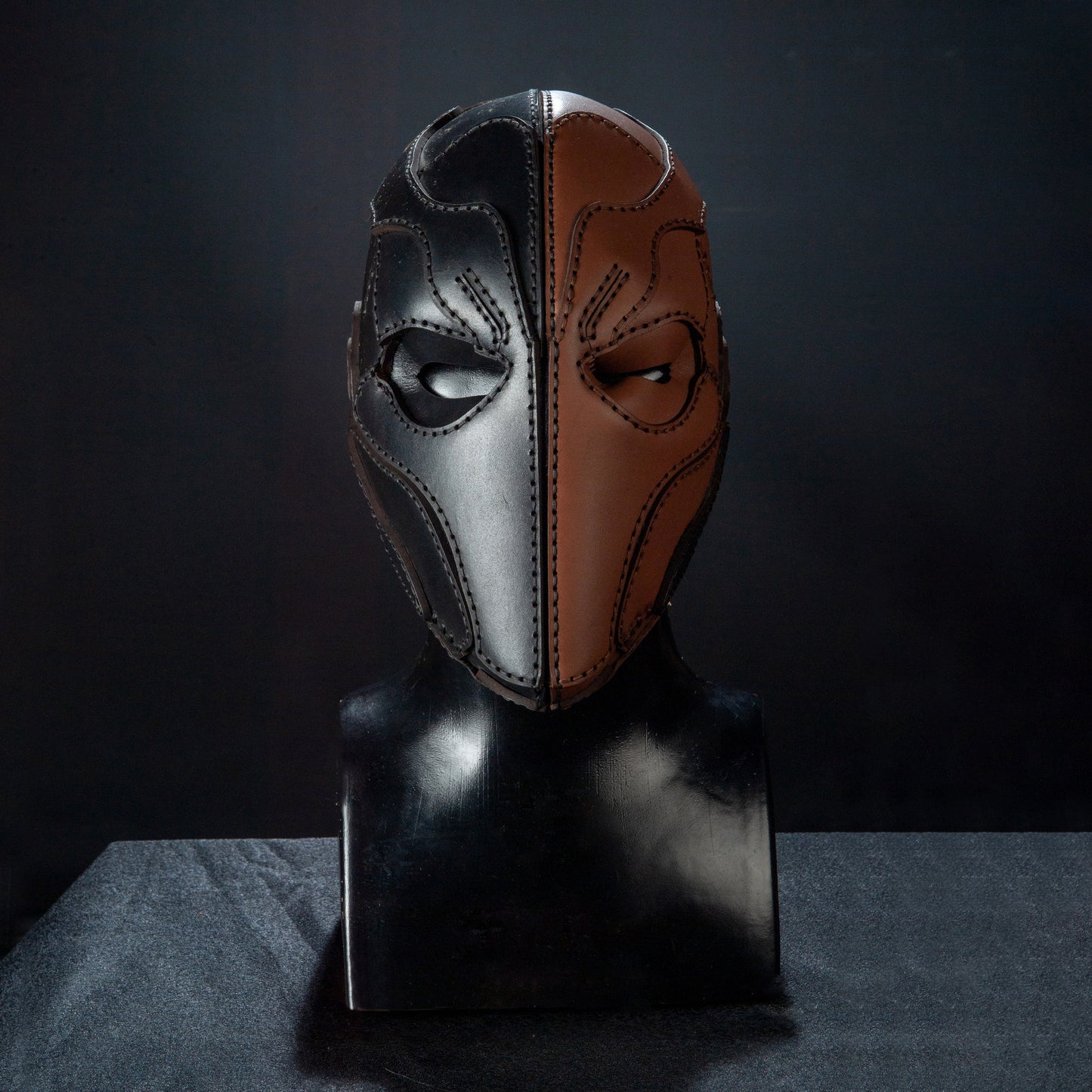 Deathstroke Mask - Giyilebilir Deri Kostüm ,Slade Wilson Makesi