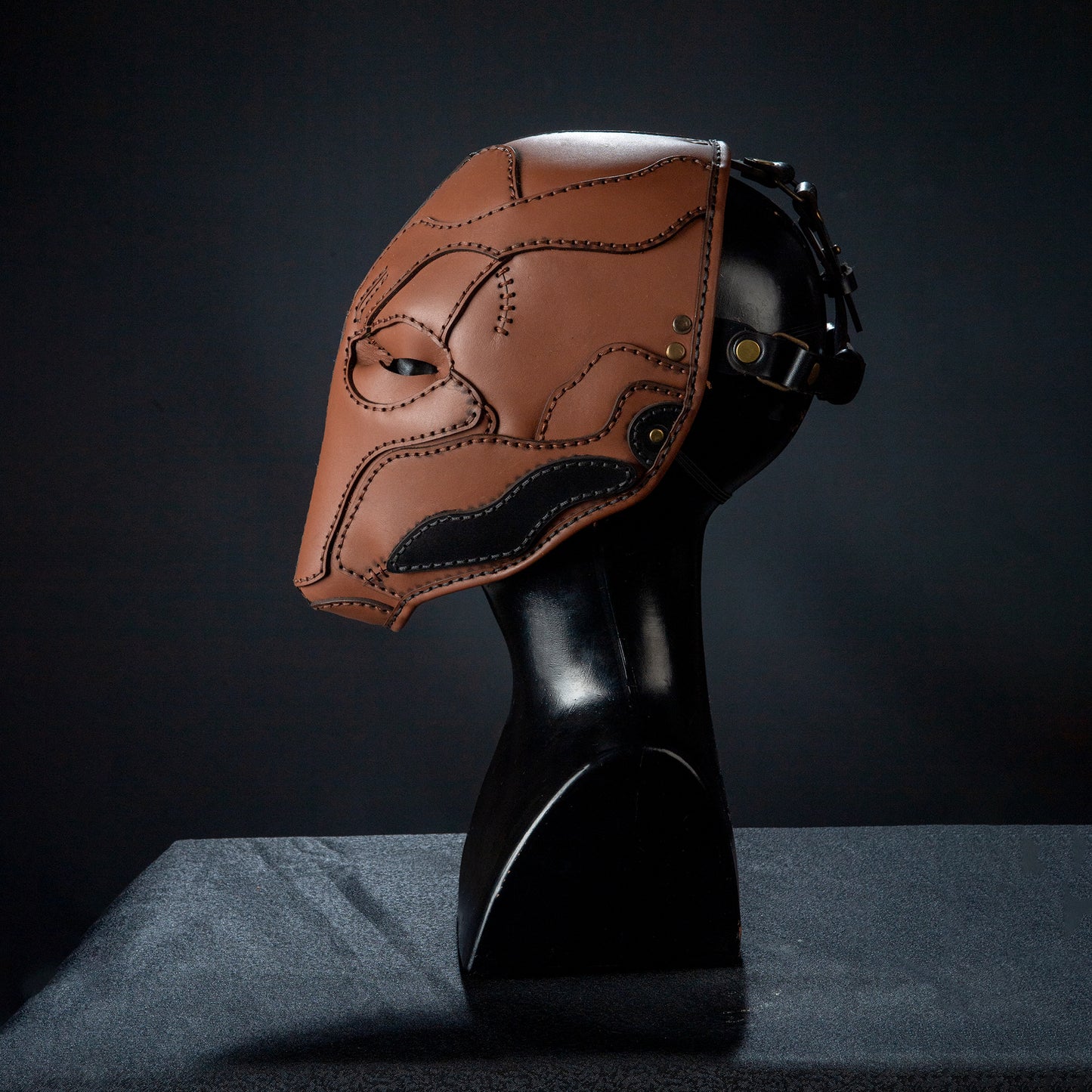 Deathstroke Mask - Giyilebilir Deri Kostüm ,Slade Wilson Makesi