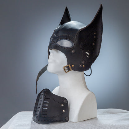 Batman Mask -  Giyilebilir  Gerçek Deri Kostüm