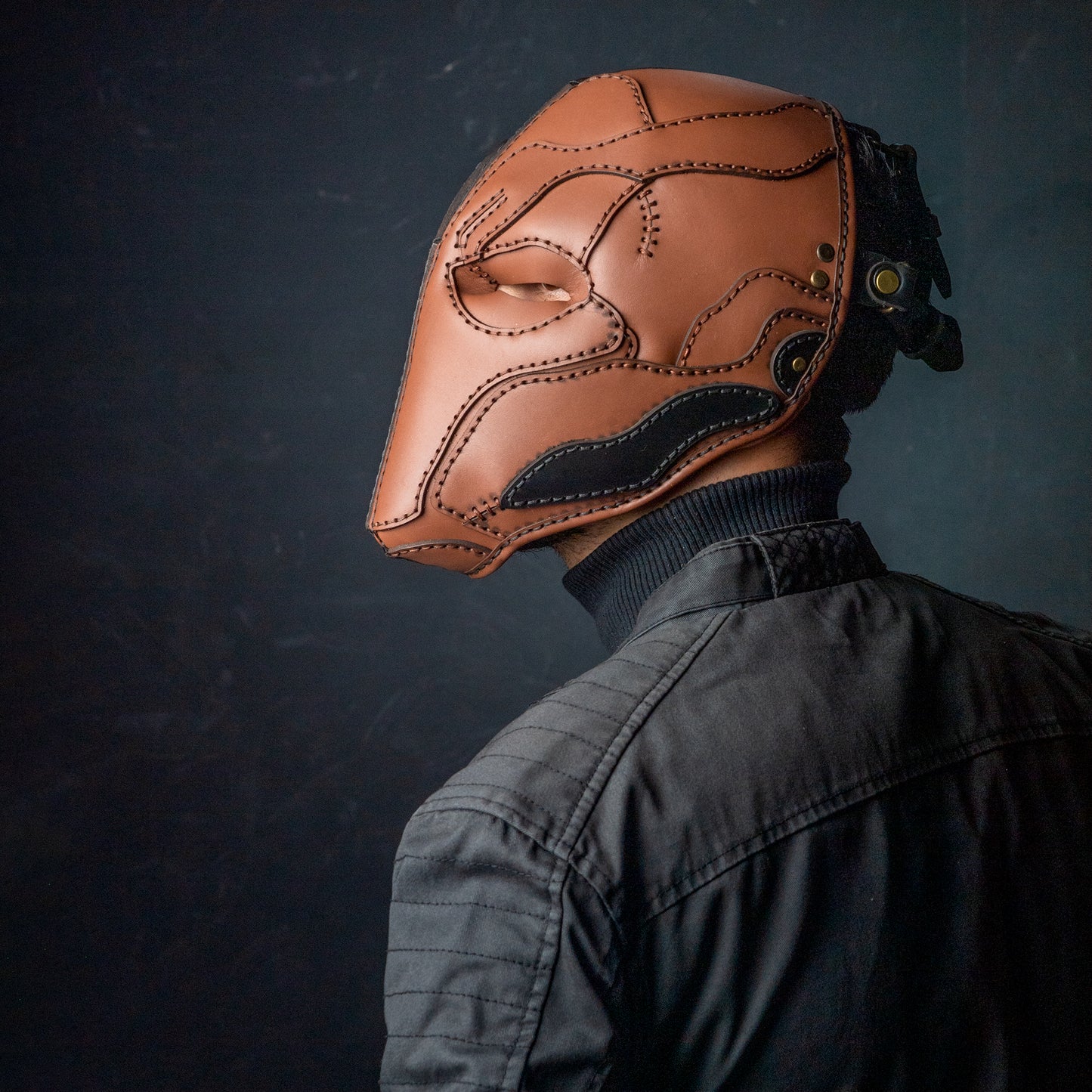 Deathstroke Mask - Giyilebilir Deri Kostüm ,Slade Wilson Makesi