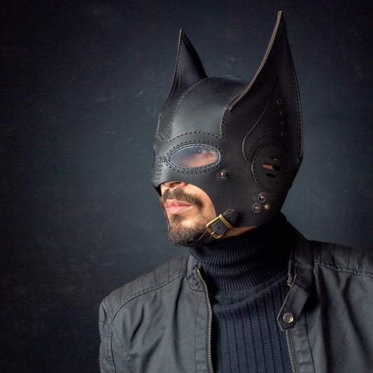 Batman Mask -  Giyilebilir  Gerçek Deri Kostüm