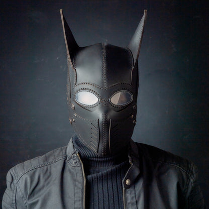 Batman Mask -  Giyilebilir  Gerçek Deri Kostüm