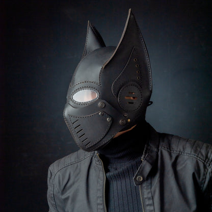 Batman Mask -  Giyilebilir  Gerçek Deri Kostüm