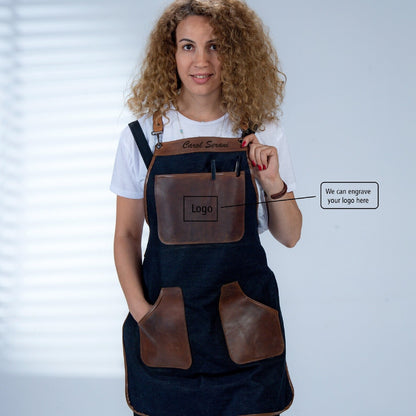 Kişiye Özel Deri ve Denim Önlük